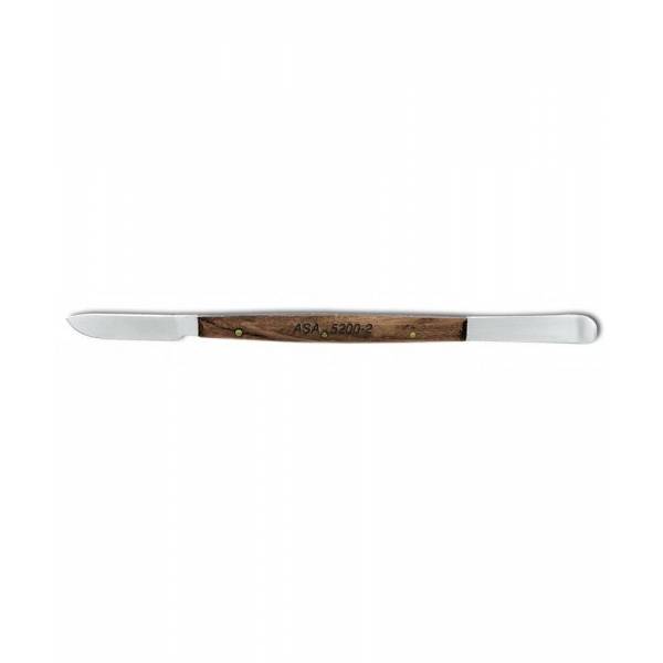Grand couteau à cite avec manche en bois 17cm. Marque : ASA DENTAL.