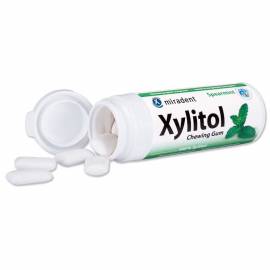 Miradent Xylitol 630079. 30 Chewing-gums sans sucre. Saveur menthe.