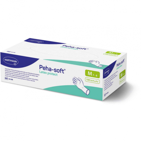Peha-Soft. Gants d'examen, non poudrés, en latex naturel. HARTMANN. Taille M. Peha-Soft. Gants d'examen, non poudrés, en latex naturel. HARTMANN. Taille M.