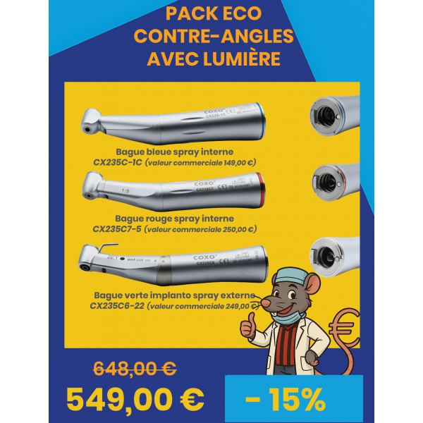 Promotion sur les contre-angles dentaires Coxo avec lumière Promotion sur les contre-angles dentaires Coxo avec lumière
