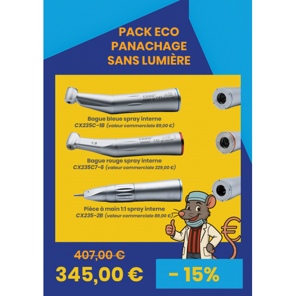 Promotion sur les contre-angles et pièce à main dentaires Coxo sans lumière
